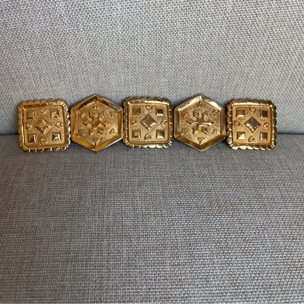 Alexis Kirk Gold 2 Piece Belt Buckle 1970 Vintage Like Free People Y2K